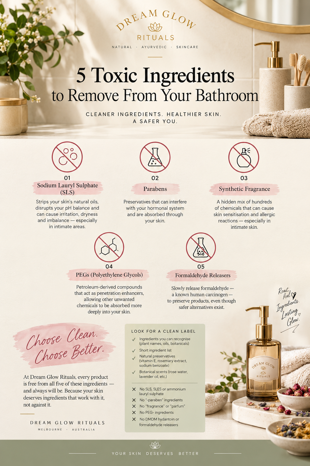5 Toxic Ingredients to Remove From Your Bathroom | Dream Glow Rituals