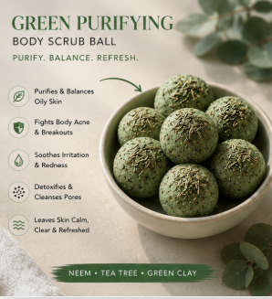Green Purifying Body Scrub Ball